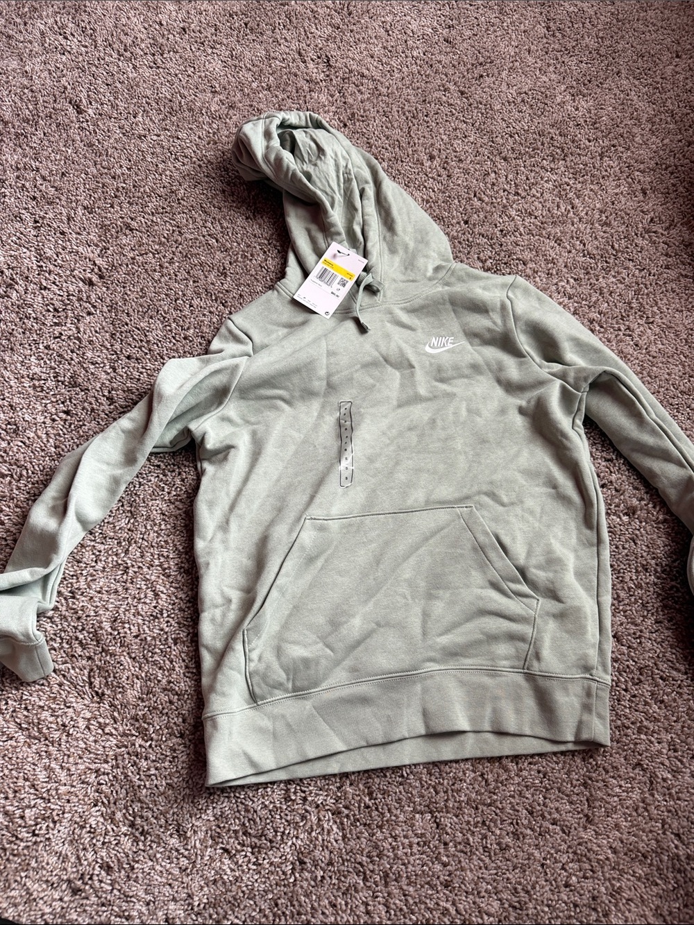 Nike Women’s Sage Green Pullover Hoodie - Simple Logo